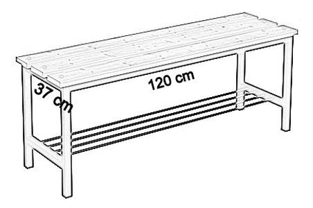 jednostronna bez oparcia z półką 120 cm