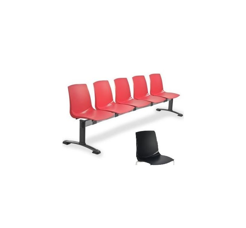 Ławka ARI 5 osobowa - czarna