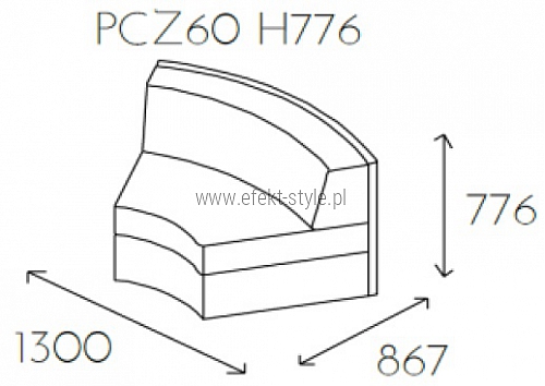 Siedzisko łukowe PL@NET PCZ60 H776