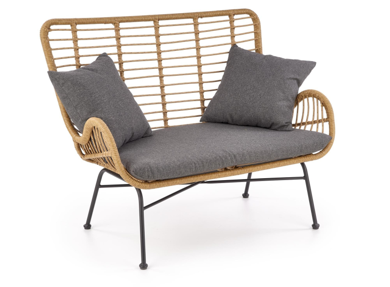 IKARO XL sofa naturalny-czarny