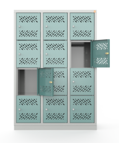 Szafa metalowa szkolna skrytkowa BHP/3/12MP