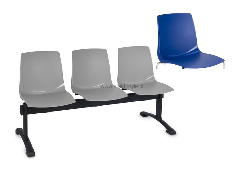 Ławka ARI 3 osobowa - niebieska