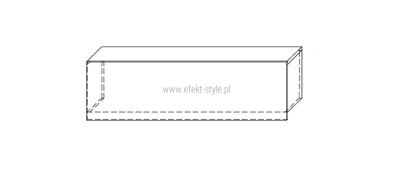 Nadstawka na ladę VISTA LVN9 - element prosty 140x30x36h