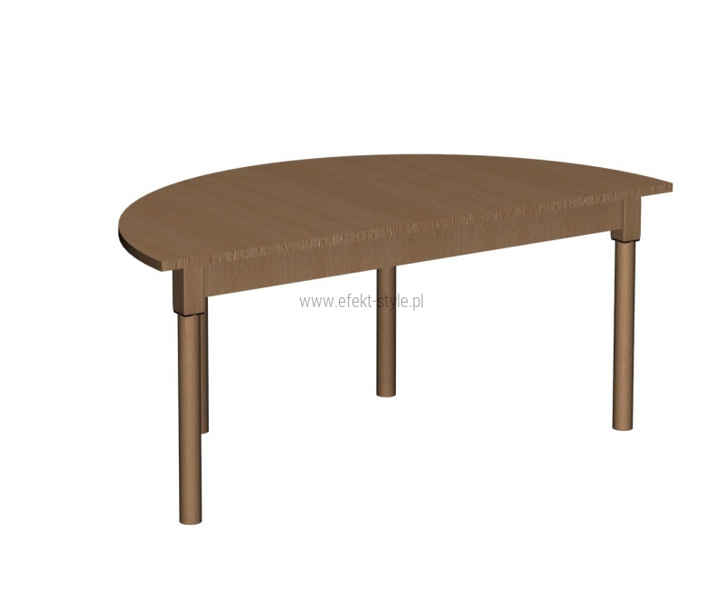 Stolik MB półokrągły drewniany/ opcja regulacja wysokości