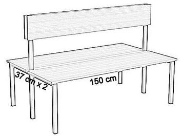 dwustronna z oparciem płyta 150 cm