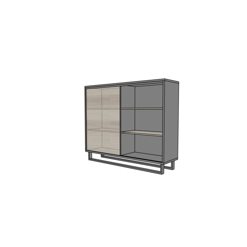 Szafa biurowa EVZ16 drzwi przesuwne - na płozie 160x43x132h