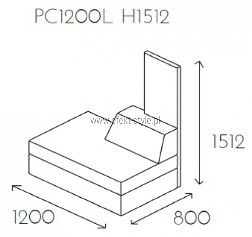 Siedzisko proste PL@NET PC1200L H1512