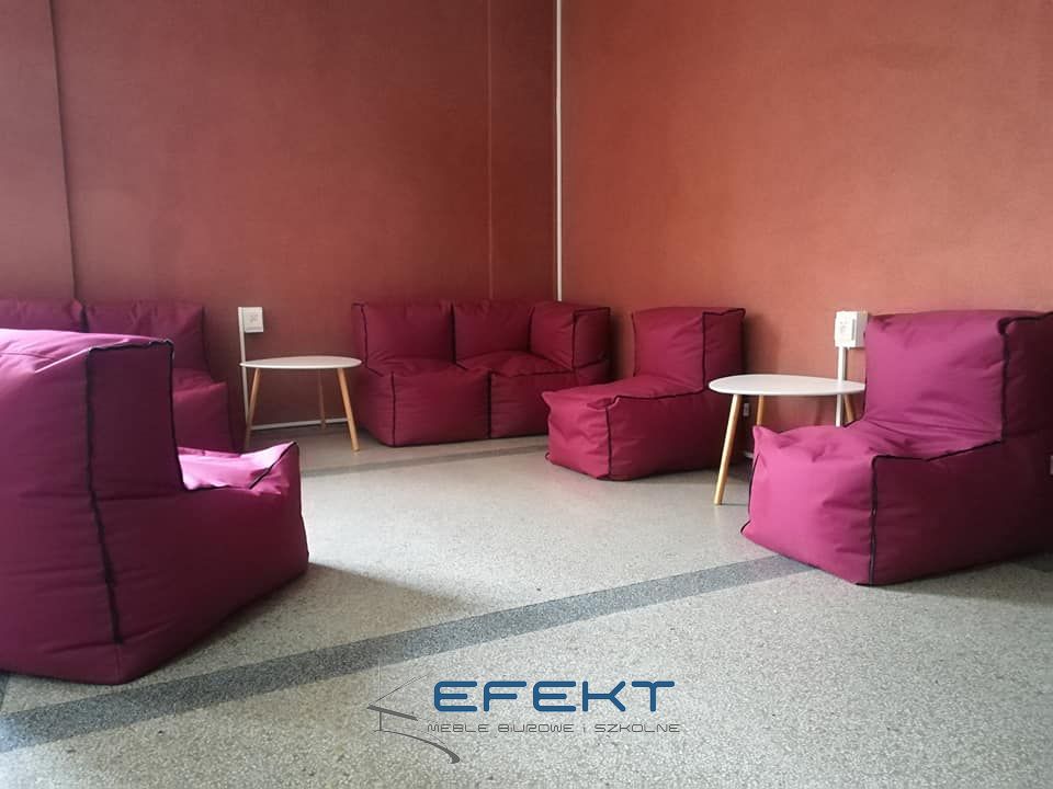 Wygodne fotele z wypełnieniem z granulatu