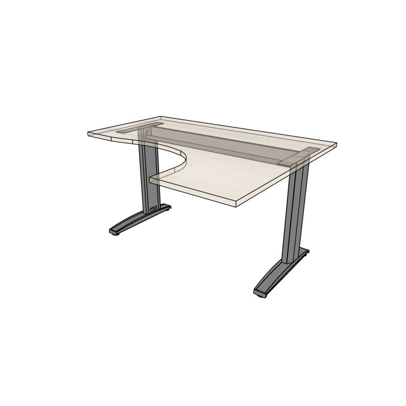 Biurko kształtowe prawe TORO TP 1402- 140/70x110/45x75h