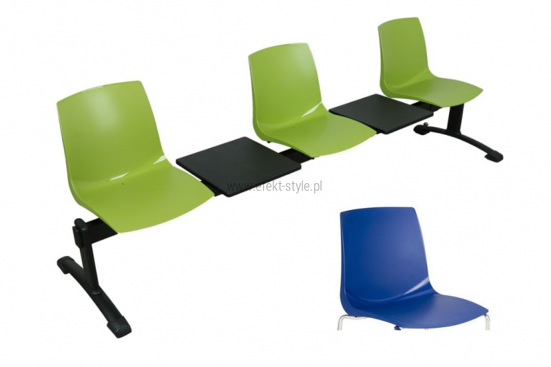 Ławka ARI 5T 3 osobowa + 2 stoliki - niebieska