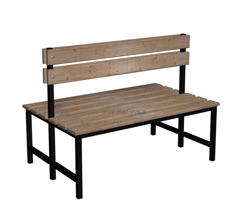 Ławka korytarzowa Premium 2-str. z oparciem, długość 1m, 1,2m, 1,5m, 1,8m, 2,0m.