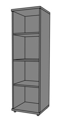 Regał biurowy RG14/4OH 40x40x148h