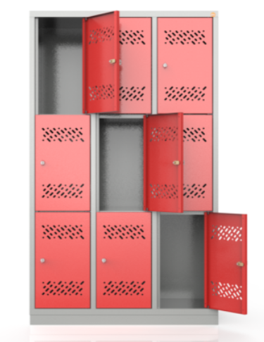 Szafa metalowa szkolna skrytkowa BHP/3/9MS