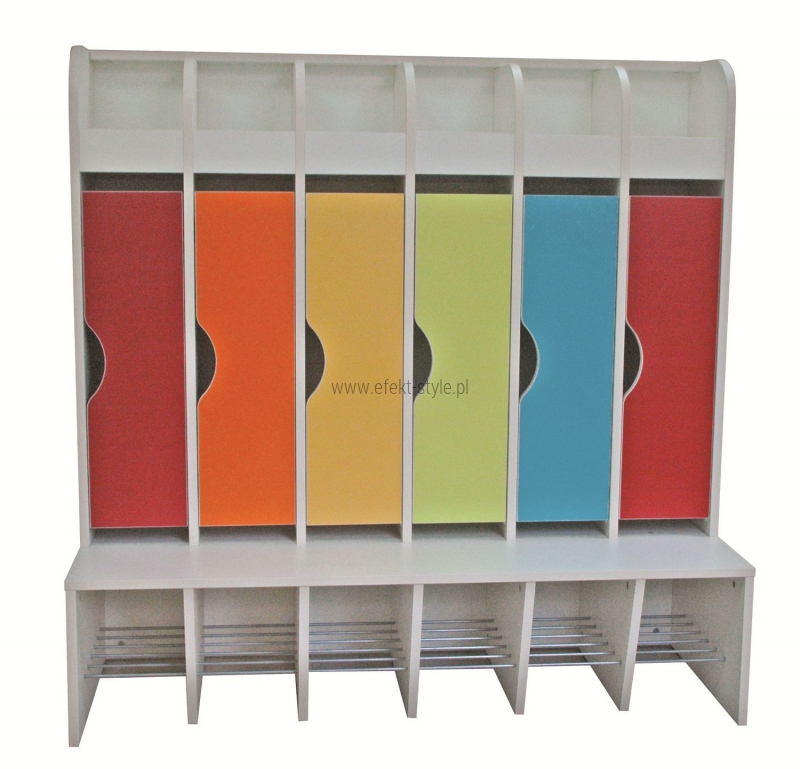 Wieszak przedszkolny szatniowy D z drzwiczkami