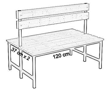 dwustronna z oparciem 120 cm