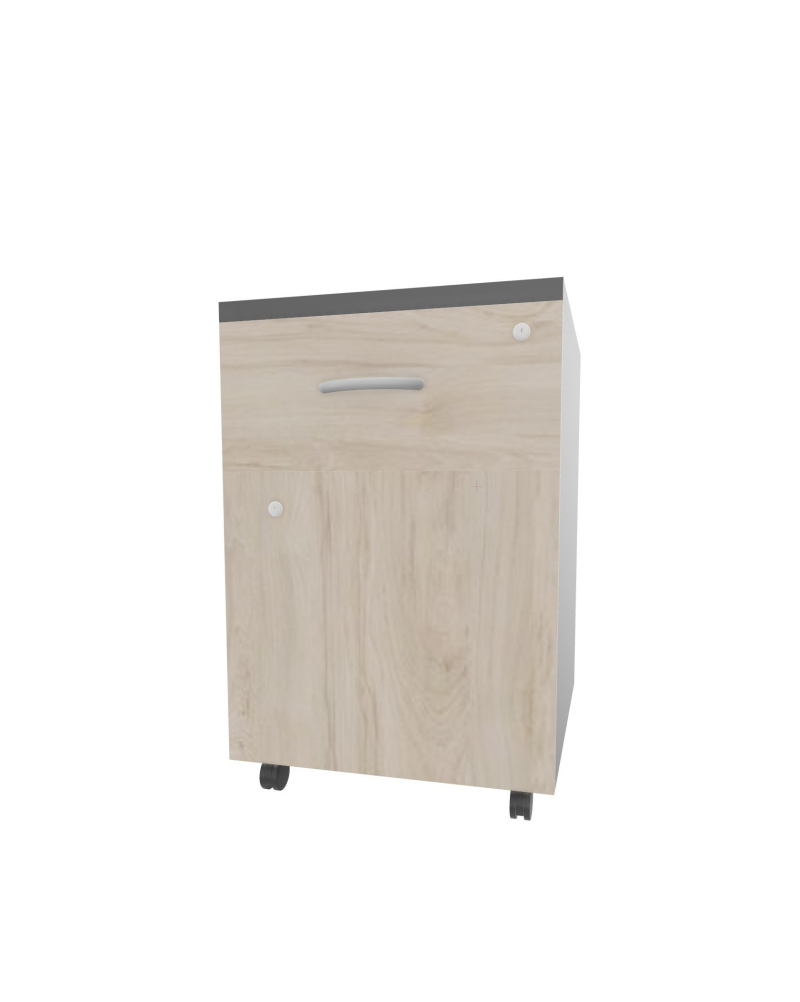 Kontener mobilny z szufladą i szafką, typ D