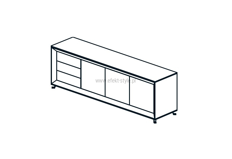 Komoda niska CHEVRON CN4/ 175x60x62h