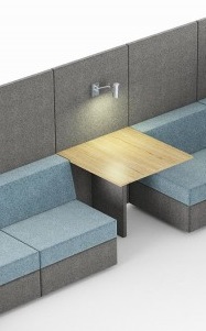 Blat 760x800 wraz z tapicerowaną podporą