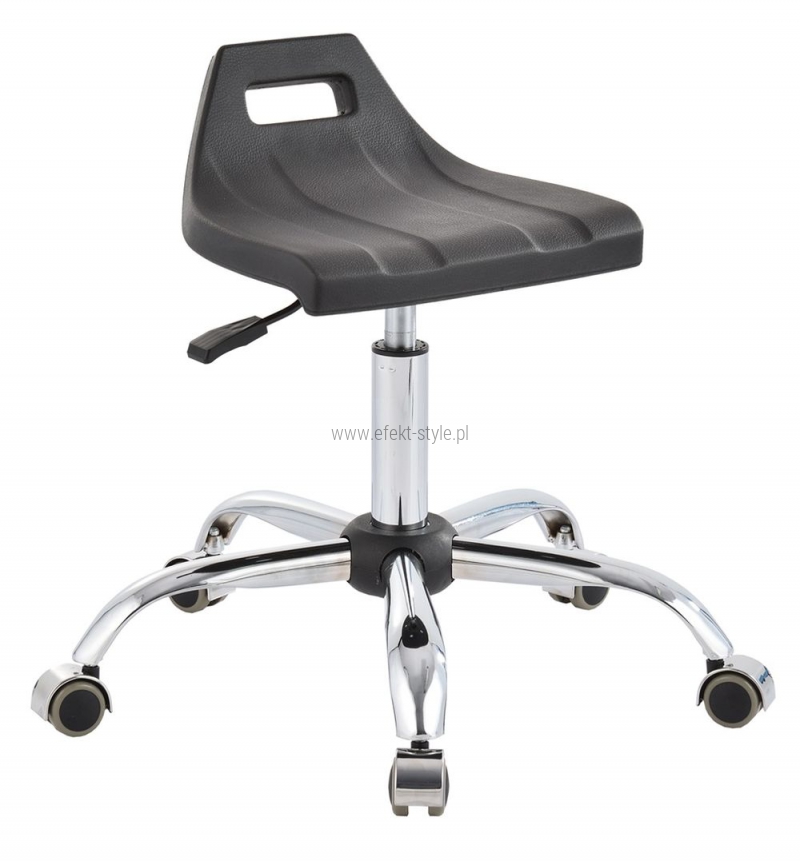 Hoker/Taboret laboratoryjny niski chrom