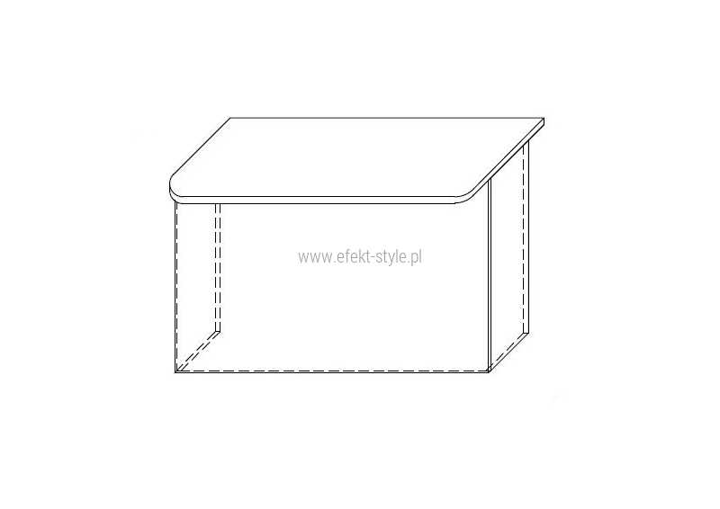 Lada recepcyjna VISTA LV4 - element prosty 120x85x76h