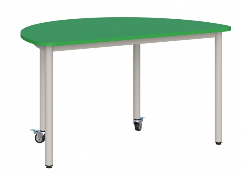 Stolik mobilny blat półokrągły 120x60/rozmiar 1,2,3