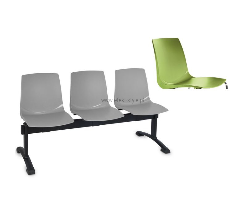 Ławka ARI 3 osobowa - zielona