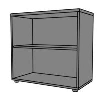 Regał biurowy RG29 80x40x76h