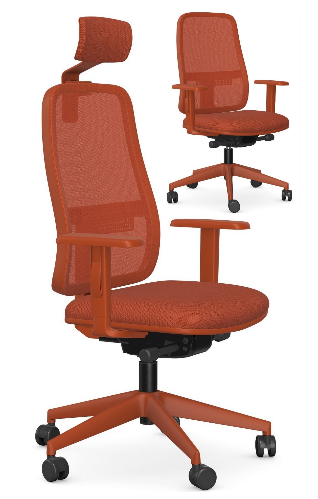 TIME Fotel biurowy obrotowy czerwony