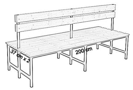dwustronna z oparciem 200 cm