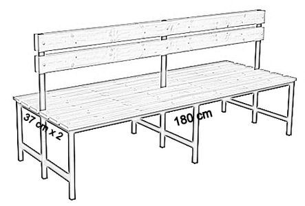 dwustronna z oparciem 180 cm