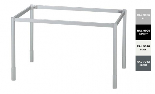 Stelaż metalowy do biurka lub stołu  ST/O/58 noga okrągła fi 6 głębokość 58 cm, różne długości