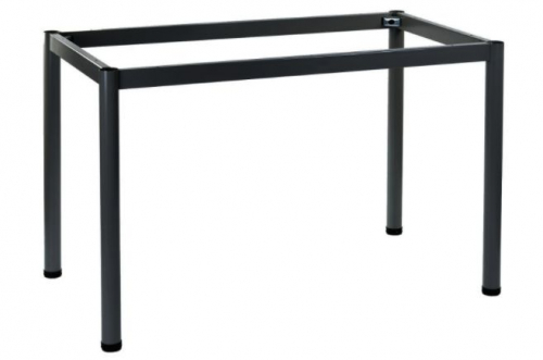Stelaż metalowy do stołu i biurka 57/OC 156x76 cm, nogi okrągłe fi 5 cm - CZARNY