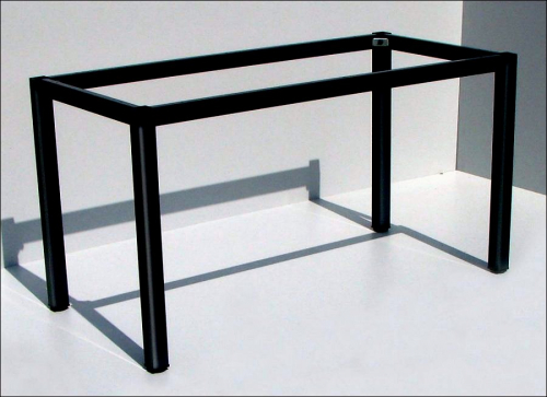 Stelaż metalowy do stołu i biurka A057/KC 76x76 cm, nogi kwadratowe 5x5 cm - CZARNY