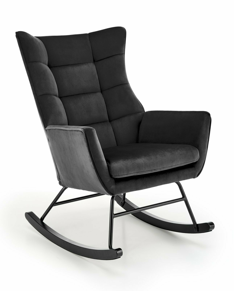 BAZALTO fotel bujany czarny