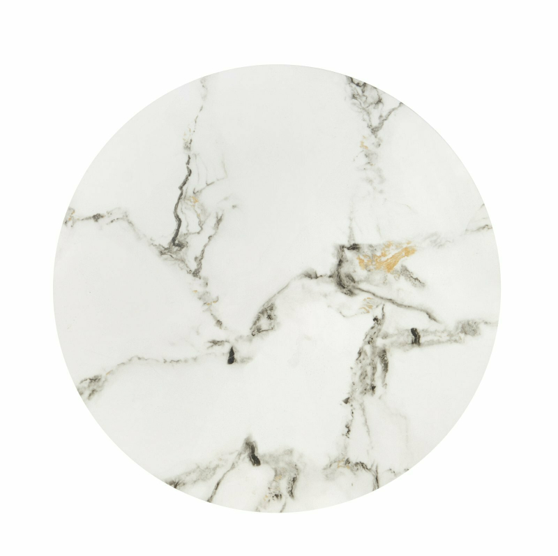 FATIMA zestaw 2 ław, biały marmur / czarny
