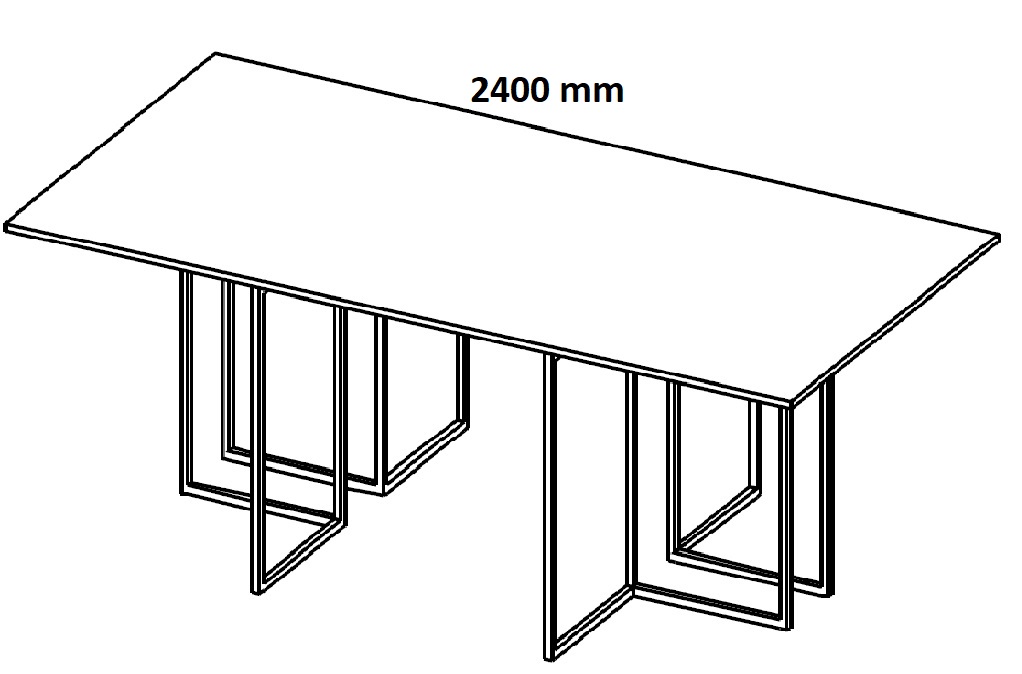 Stół konferencyjny HX 2202/ HX 2402 - szerokość 2400 mm