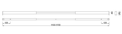 Stelaż metalowy do biurka/stołu MOBILER/Trójkątna-SL - głębokość 79 cm - długość belki 110-170 cm