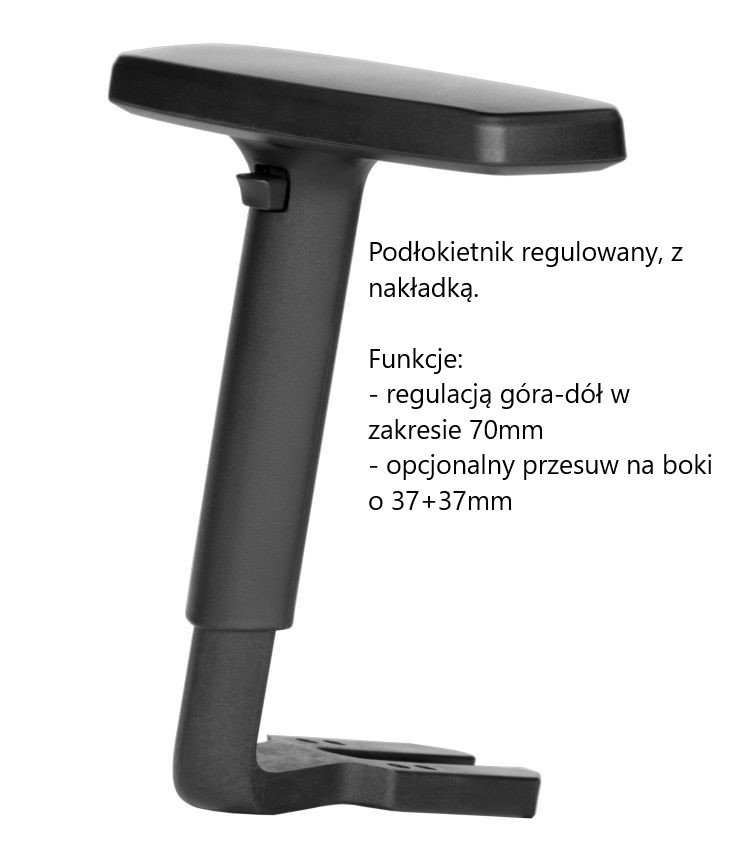 Fotel obrotowy APOLLO A/T-120-132 wybór koloru tapicerki - STEP-RP-NY-czarny