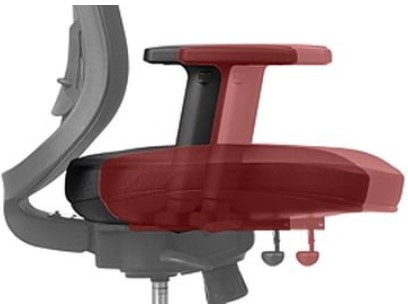 Fotel biurowy SKILL SKNB atest wytrzymałości do 150 kg - Wysuw siedziska