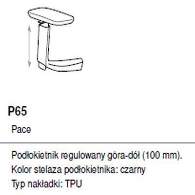 Fotel biurowy Pace 101SFL MAX - Podłokietniki P65TPU
