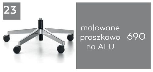 Fotel Biurowy ELEVEN EL103 black z zagłówkiem - ALU - 23