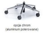 Fotel biurowy MAXPRO WS white/chrome - Alu polerowane (efekt chrom)
