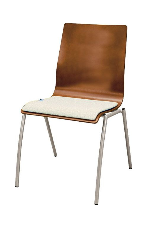 Krzesło IRYS A WOOD NS z nakładka tapicerowana na siedzisku
