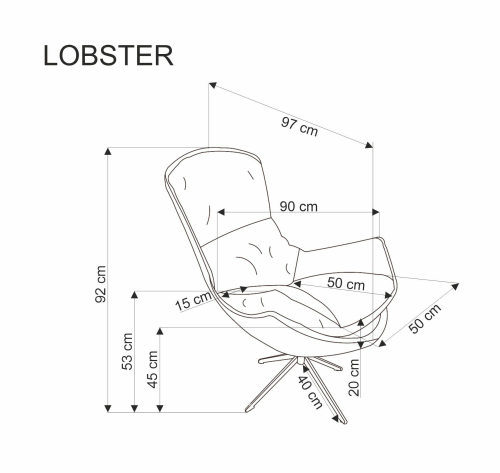 LOBSTER fotel wypoczynkowy beżowy