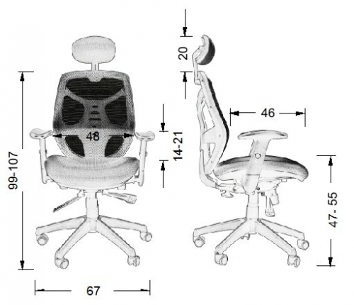 Fotel obrotowy KB-8905 czarny - wyprzedaż z ekspozycji