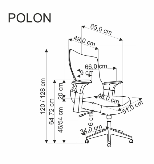 POLON fotel obrotowy czarny